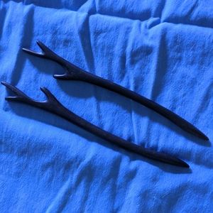 Antler style hair sticks